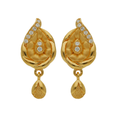 Pleasant Beads Drops Gold Earrings